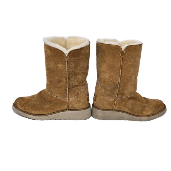 UGG Koolaburra Boot Womens Koola Short Fashion Size 7 Chestnut Brown - Picture 4 of 13